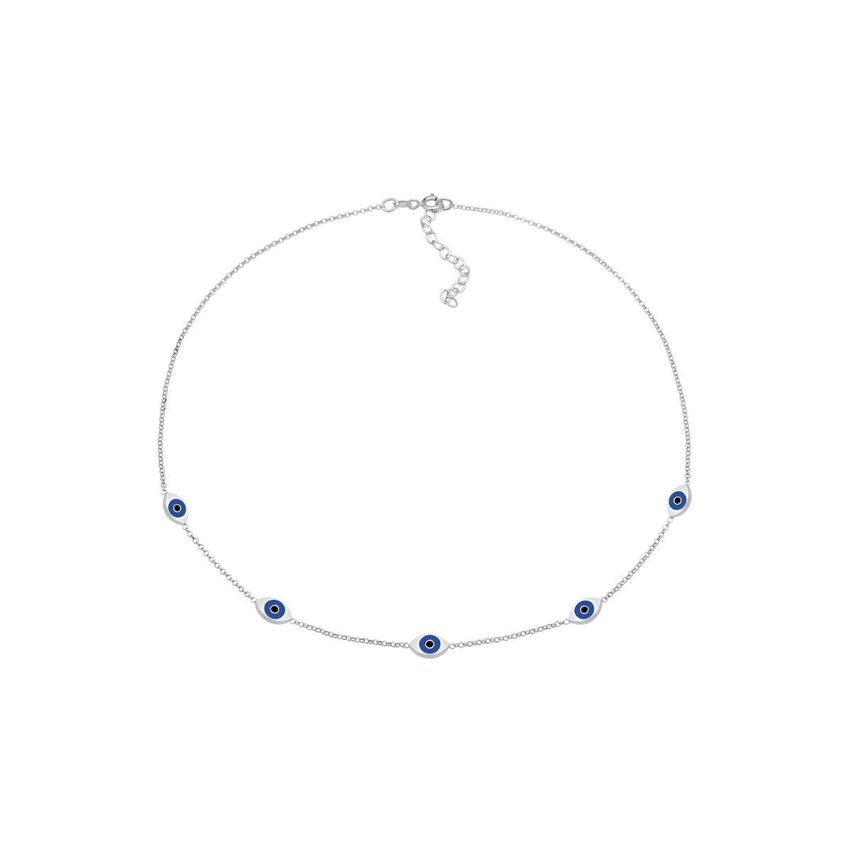 Silber - Elli | Choker Evil Eye | 925er Sterling Silber