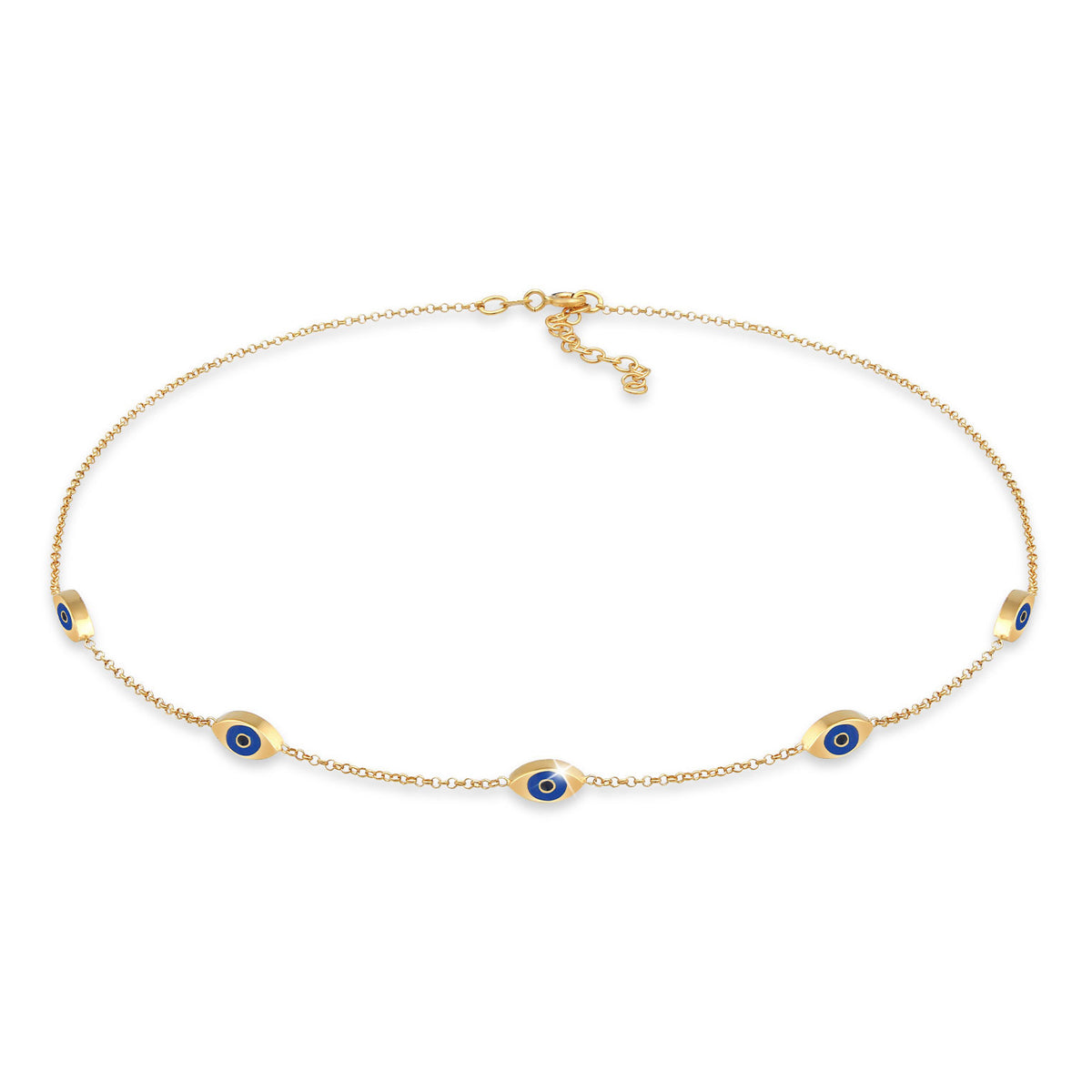 Gold - Elli | Choker Evil Eye | 925 Sterling Silber vergoldet