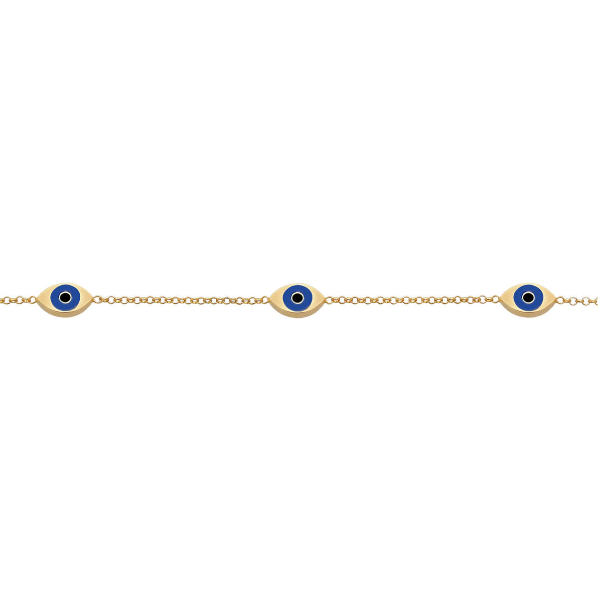 Gold - Elli | Choker Evil Eye | 925 Sterling Silber vergoldet