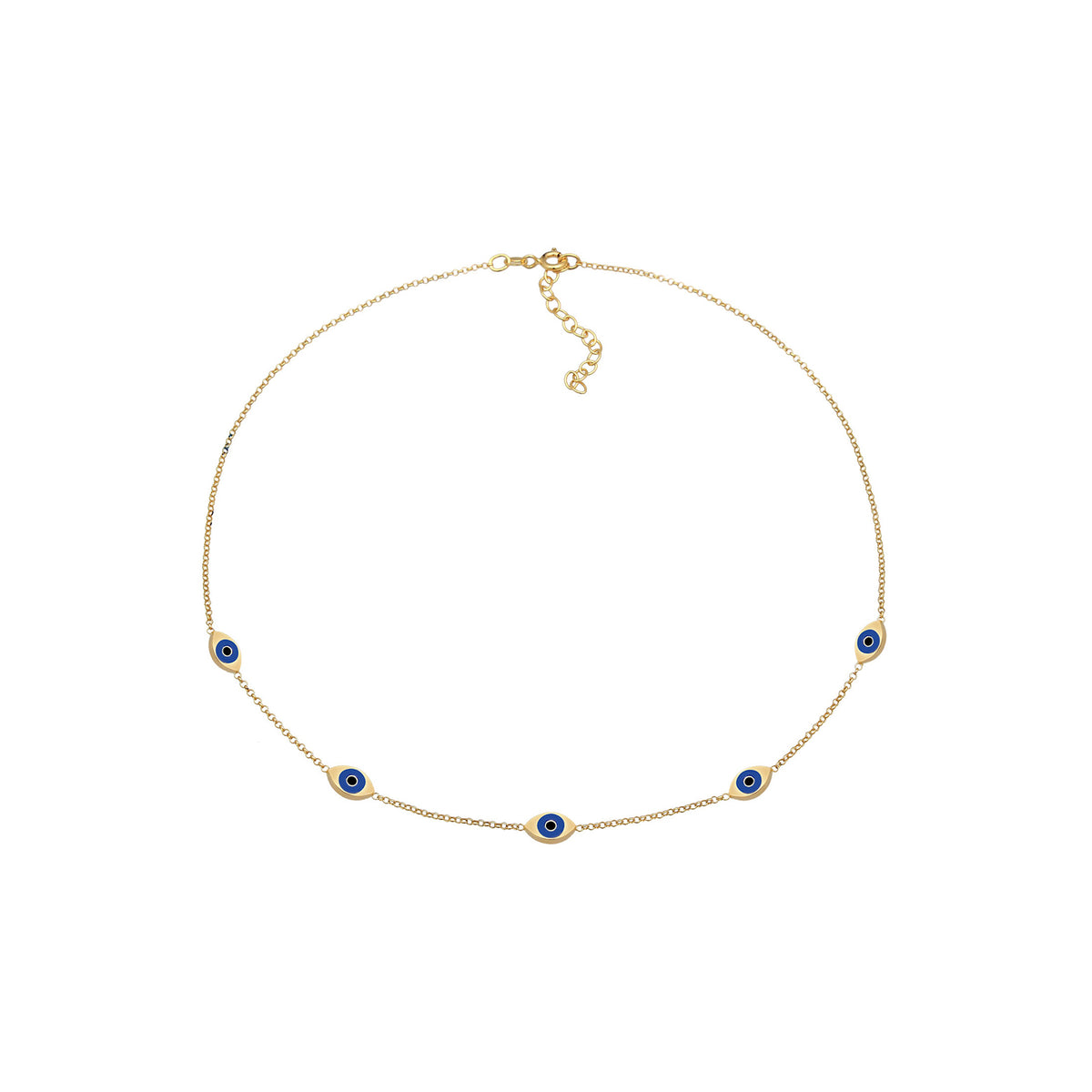 Gold - Elli | Choker Evil Eye | 925 Sterling Silber vergoldet