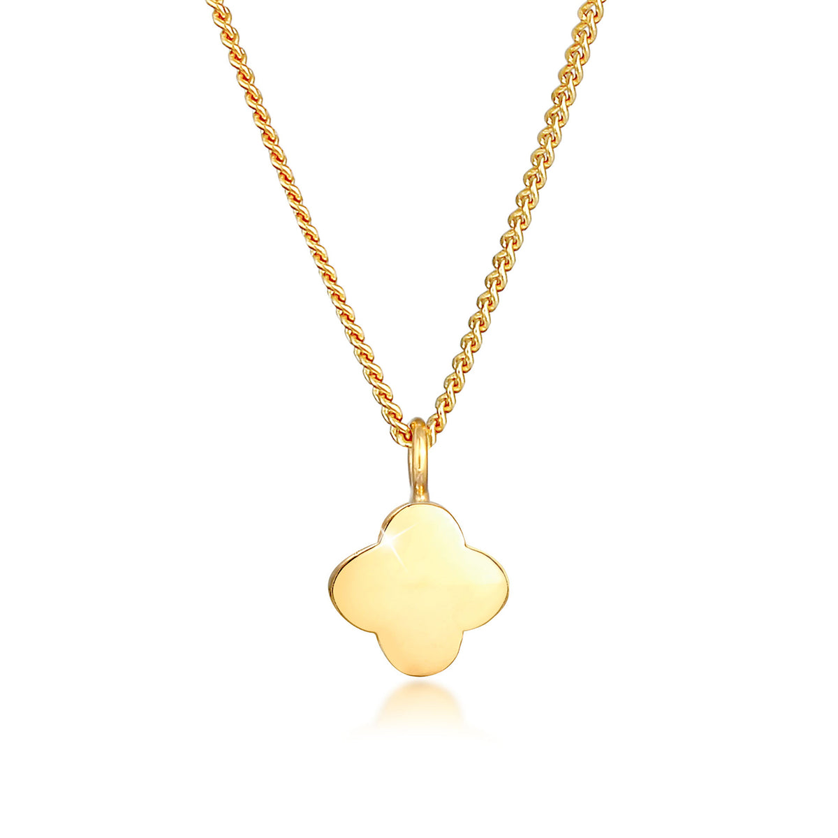 Gold - Elli | Halskette Kleeblatt | 925 Sterling Silber vergoldet