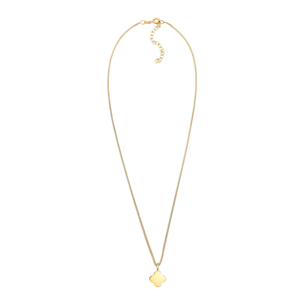 Gold - Elli | Halskette Kleeblatt | 925 Sterling Silber vergoldet