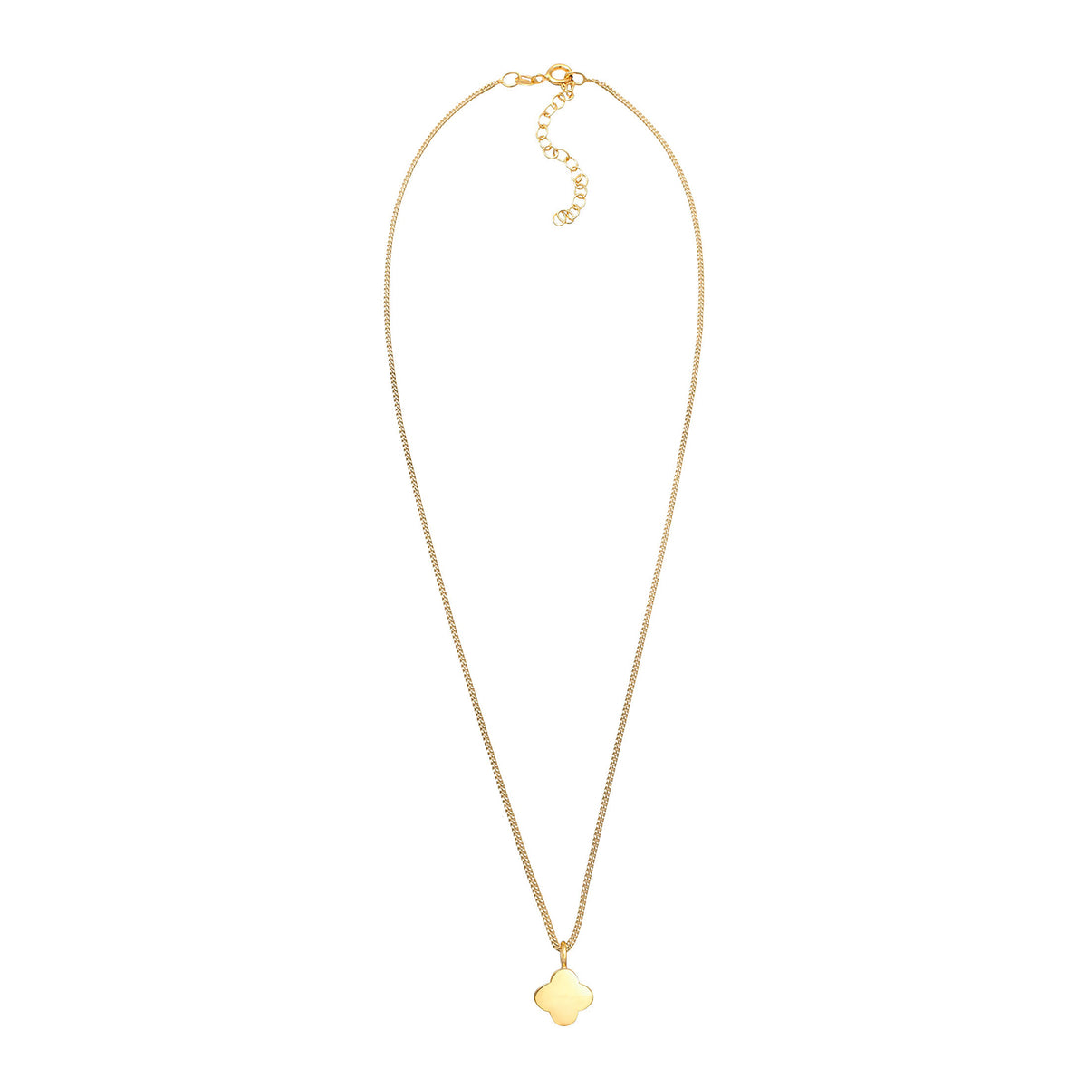Gold - Elli | Halskette Kleeblatt | 925 Sterling Silber vergoldet