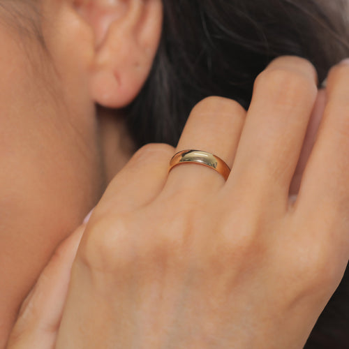 Gold - Elli | Bandring | 925 Sterling Silber vergoldet