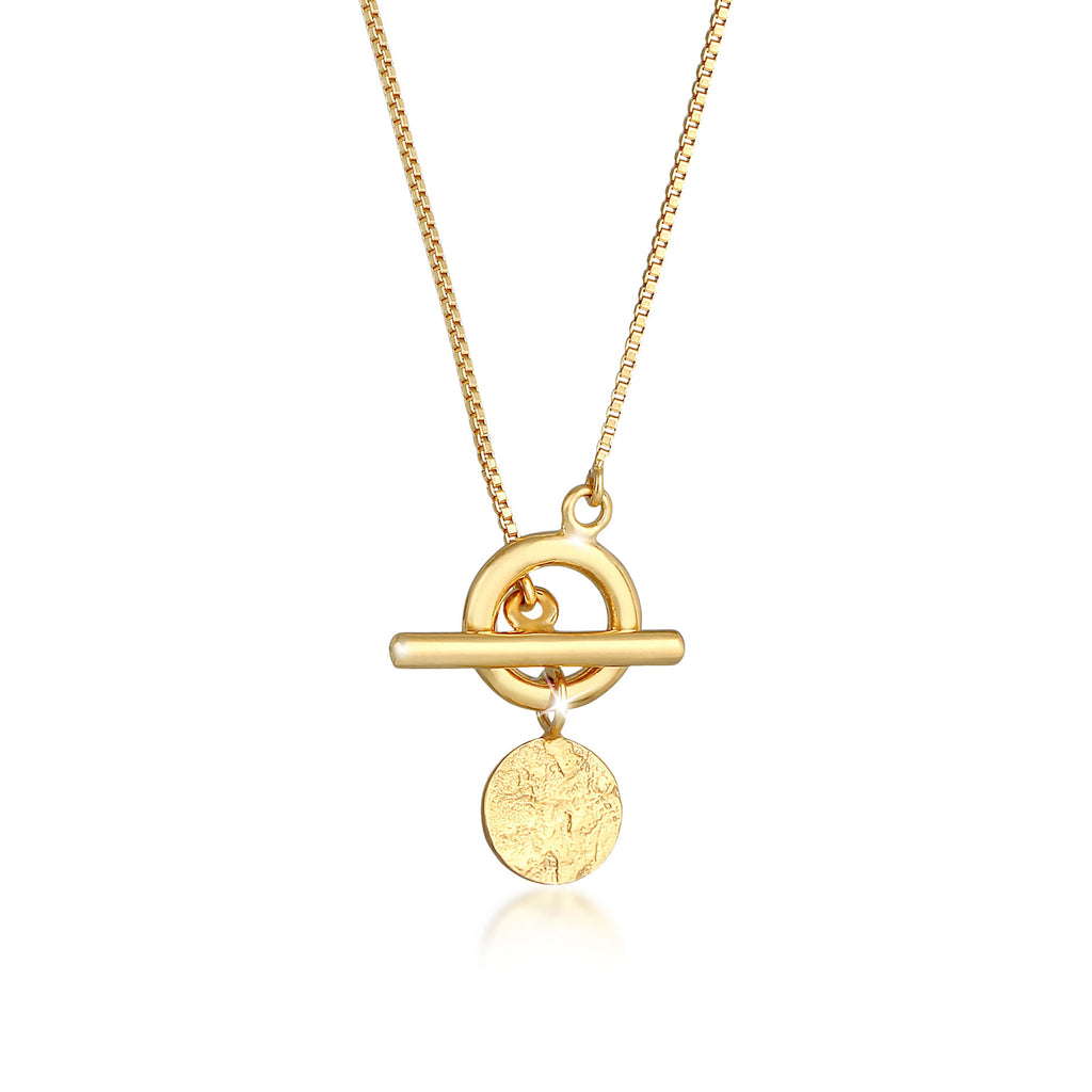 Gold - Elli | Venezianer-Halskette Geo | 925 Sterling Silber vergoldet