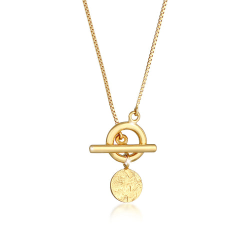 Gold - Elli | Venezianer-Halskette Geo | 925 Sterling Silber vergoldet