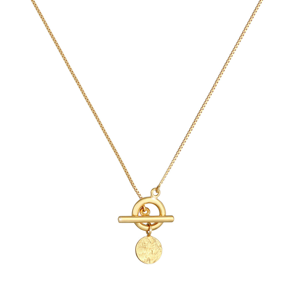 Gold - Elli | Venezianer-Halskette Geo | 925 Sterling Silber vergoldet
