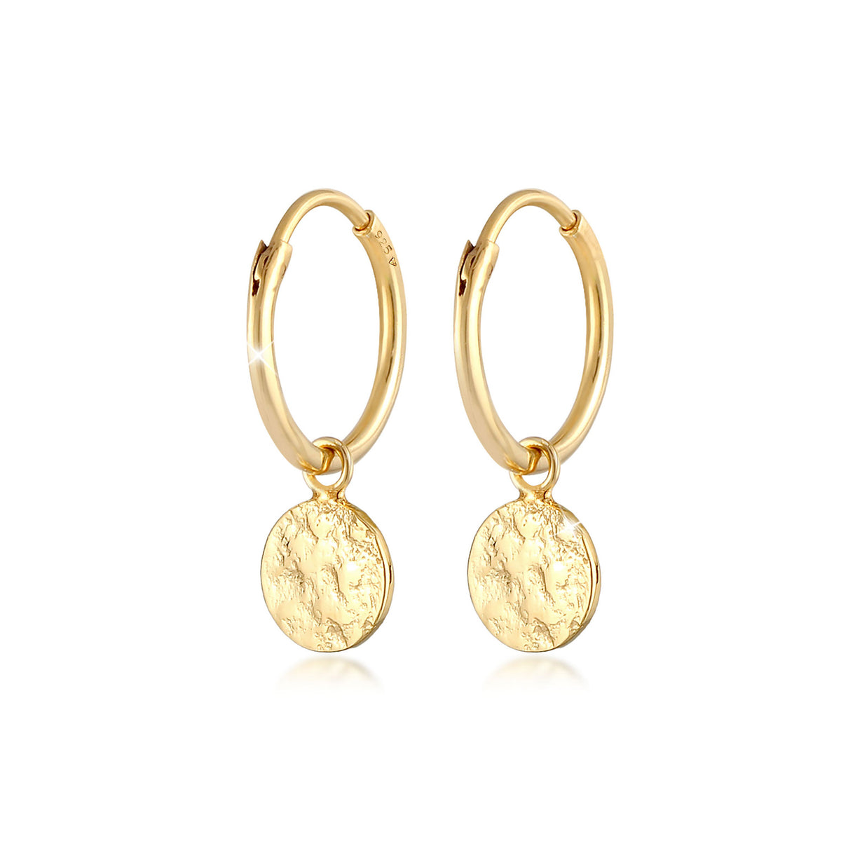 Gold - Elli | Creole | 925 Sterling Silber vergoldet