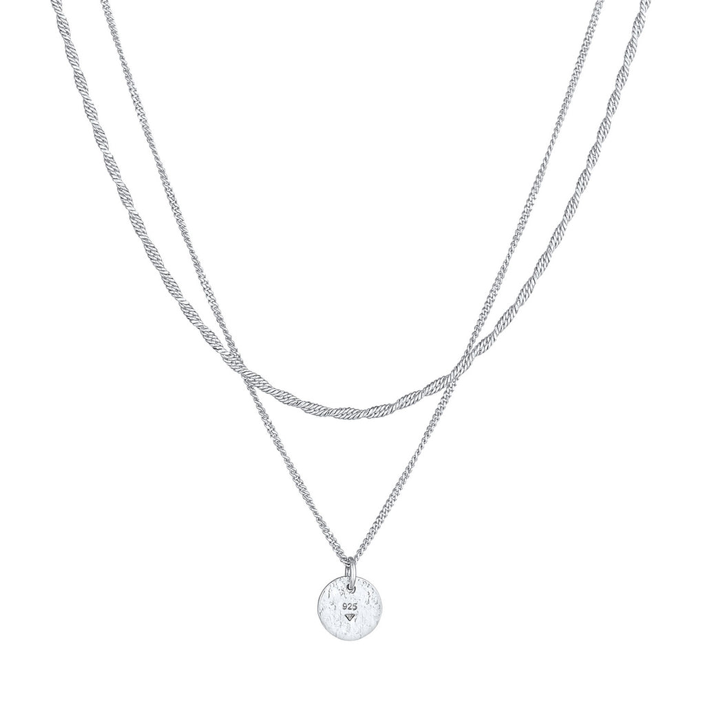 Silber - Elli PREMIUM | Layer-Halskette | 925er Sterling Silber