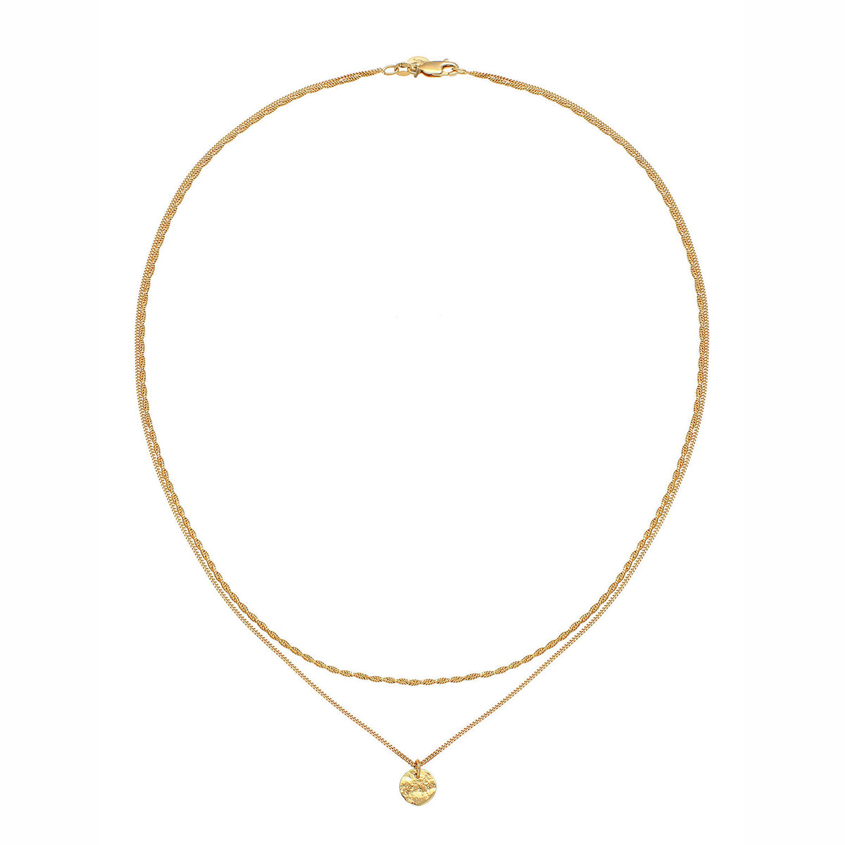 Gold - Elli PREMIUM | Layer-Halskette | 925 Sterling Silber vergoldet