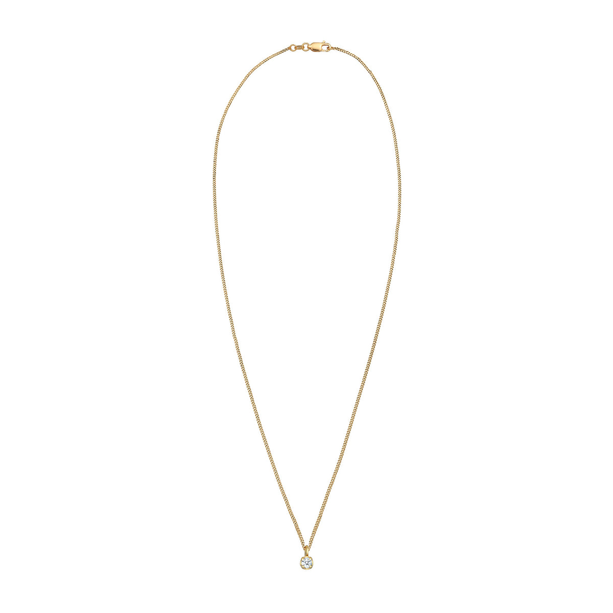 Gold - Elli DIAMONDS | Halskette | Diamant (Weiß, 0,03 ct) | 375 Gelbgold