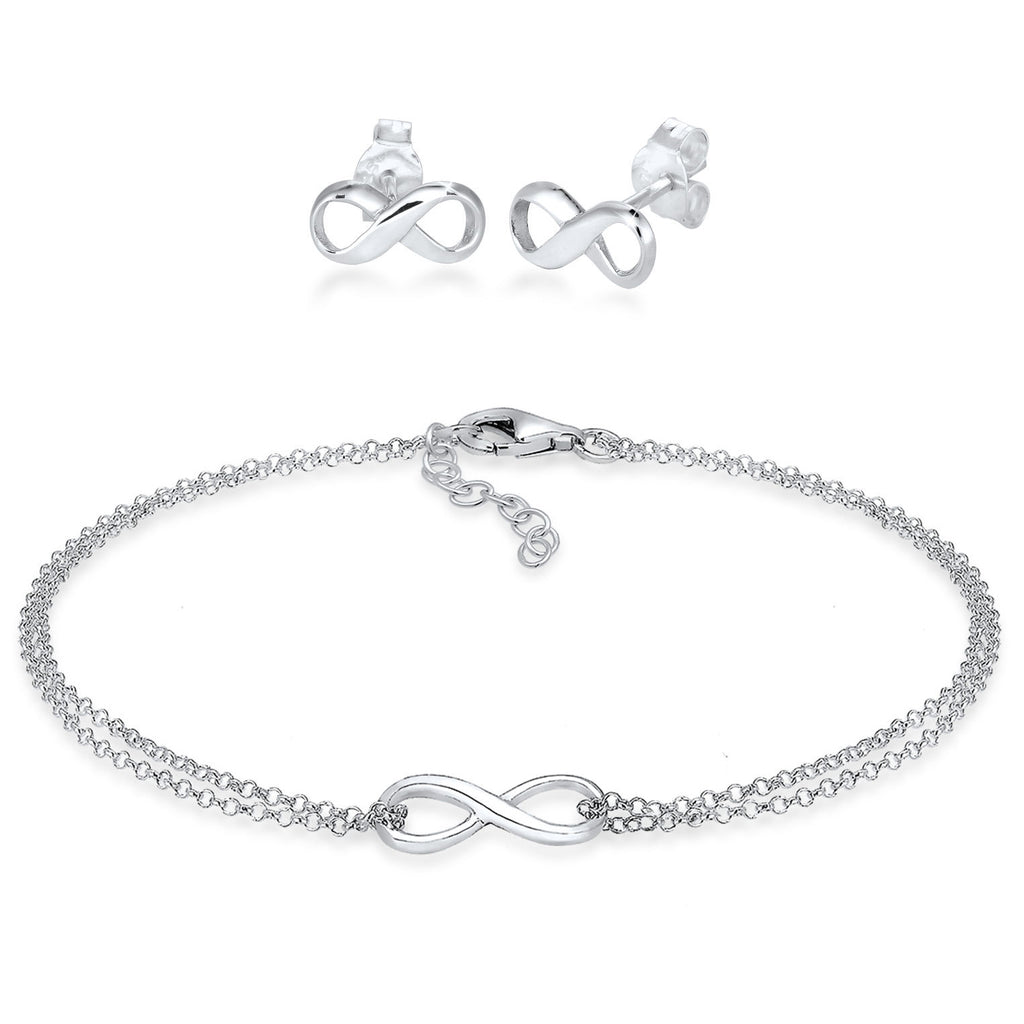 Silber - Elli | Schmuckset  Infinity | 925er Sterling Silber