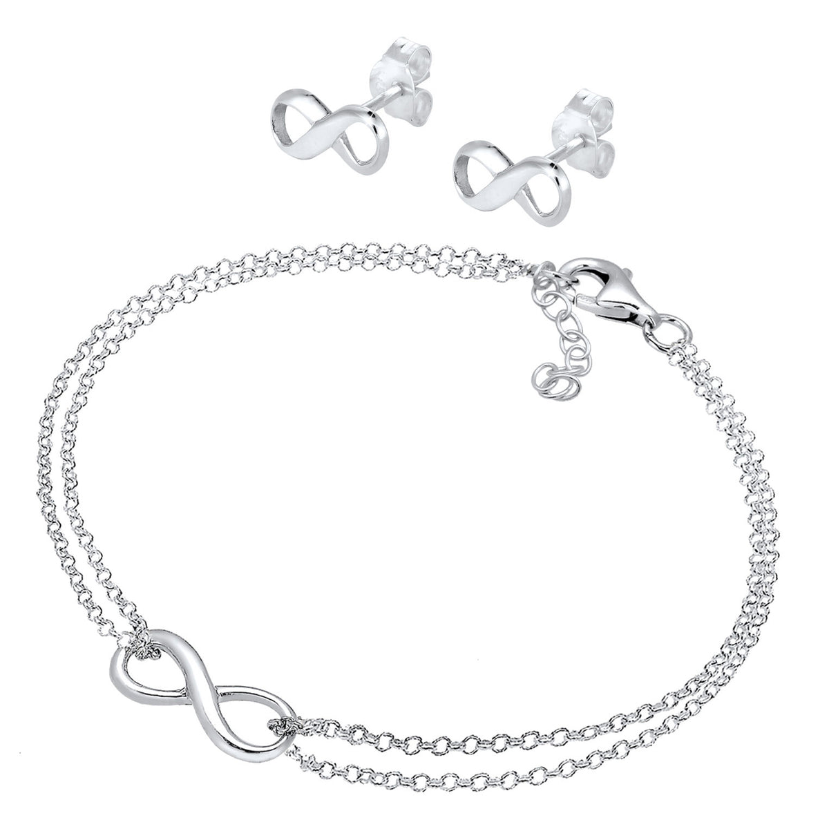 Silber - Elli | Schmuckset  Infinity | 925er Sterling Silber