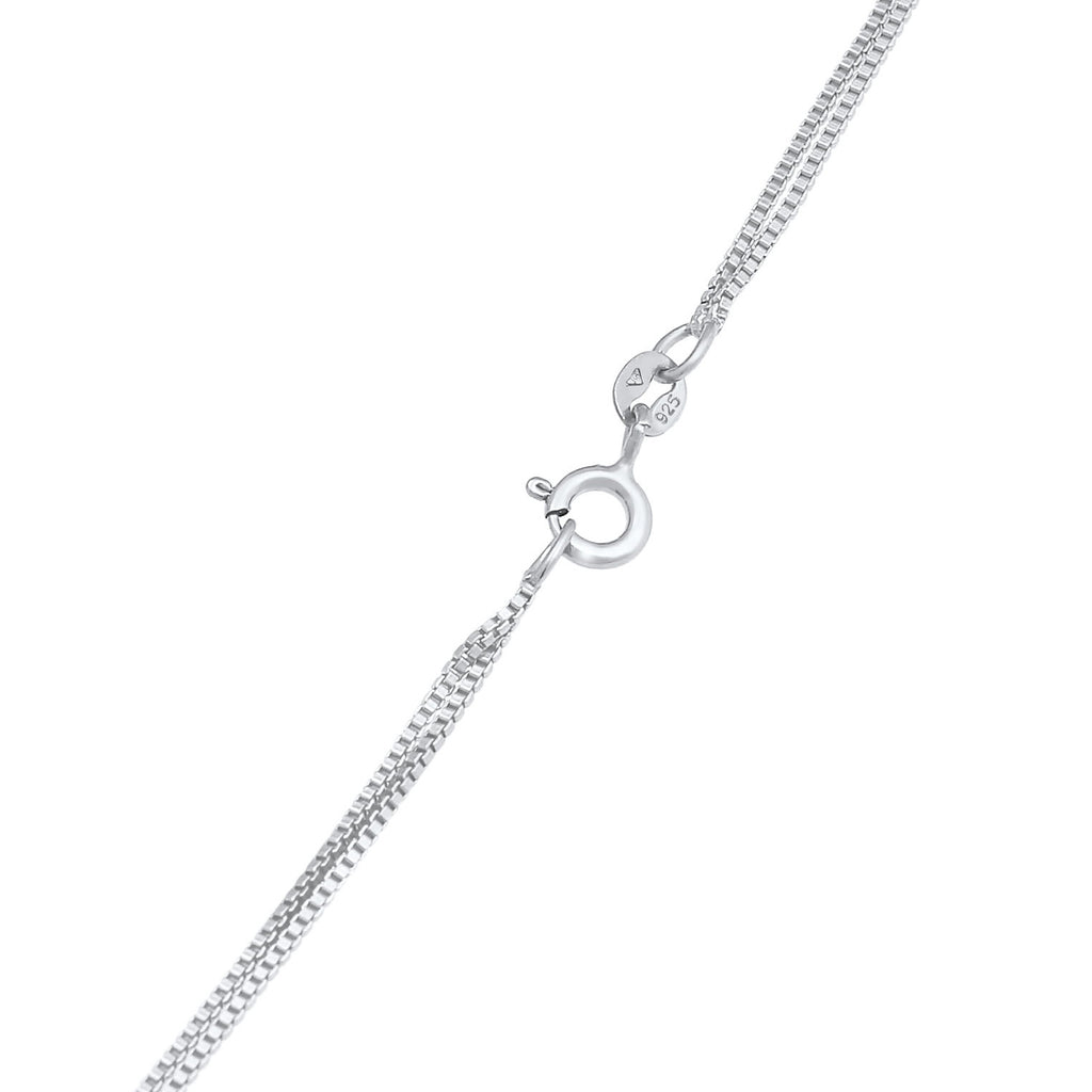 Silber - Elli | Venezianer-Layer-Halskette Geo | 925er Sterling Silber