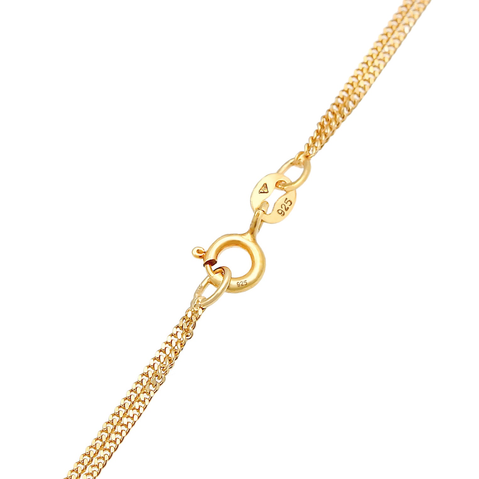 Gold - Elli | Layer-Halskette Kreuz | Mit Kristallen von Swarovski® (Weiß) | 925 Sterling Silber vergoldet