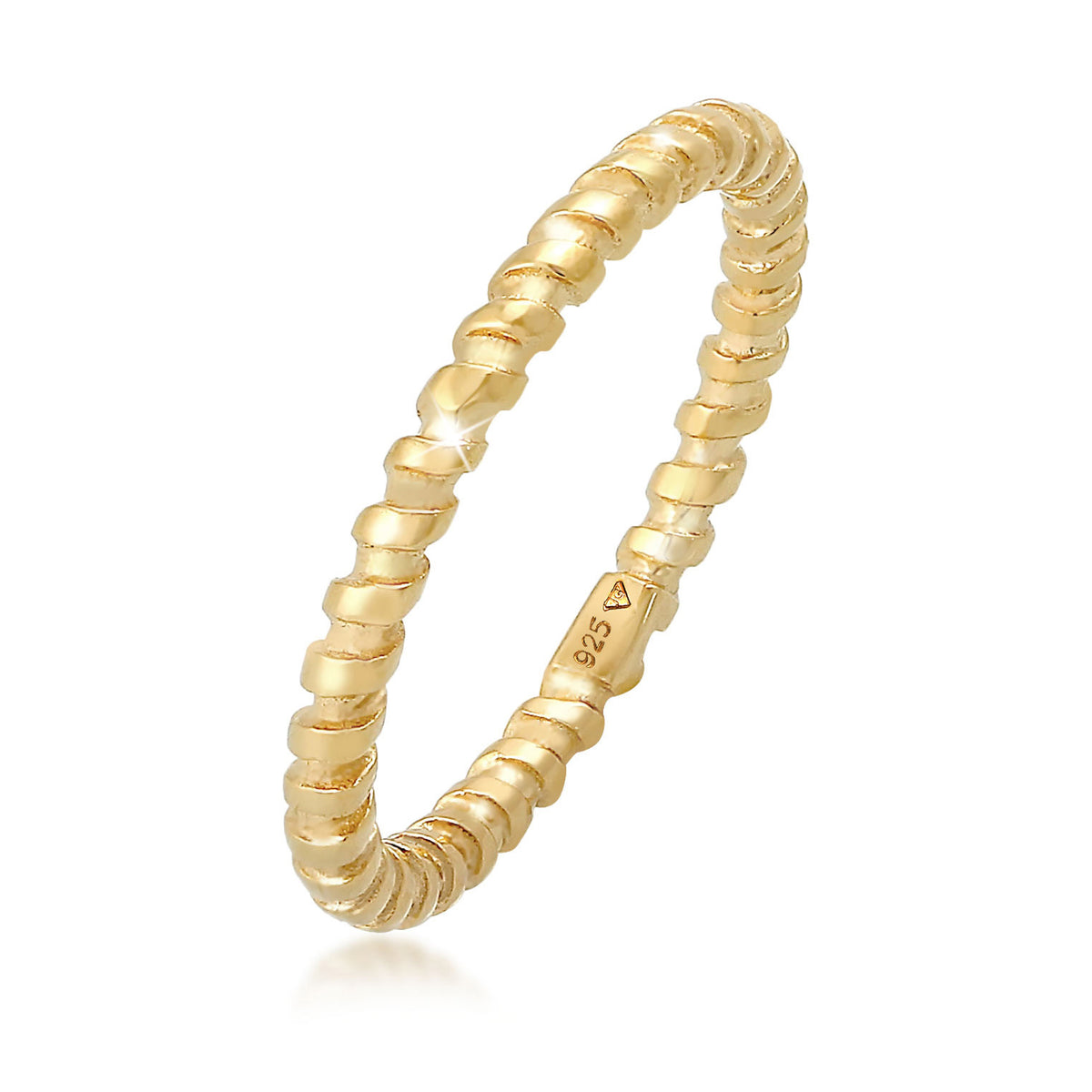 Gold - Elli | Bandring | 925 Sterling Silber vergoldet