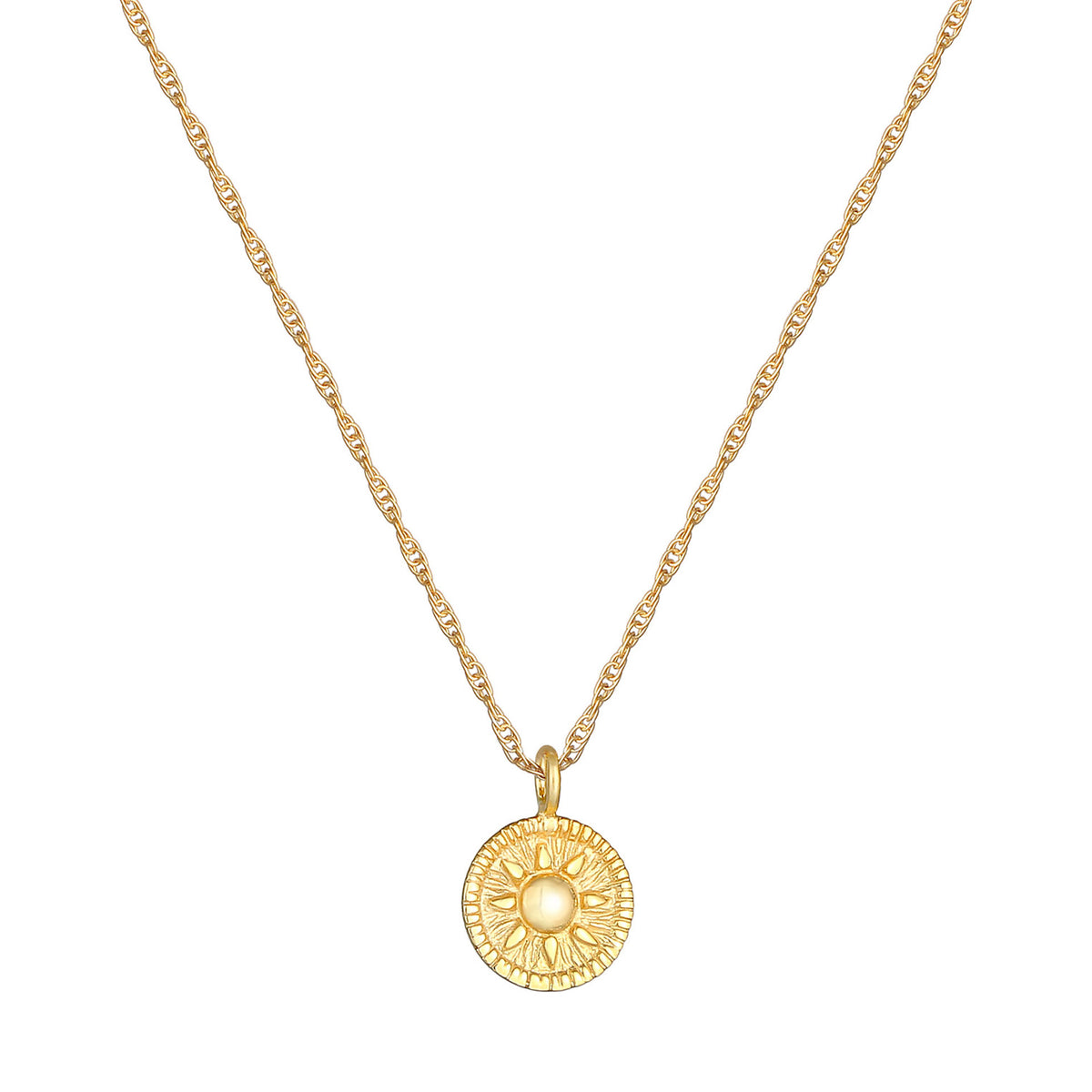 Gold - Elli | Halskette Münze | 925 Sterling Silber vergoldet