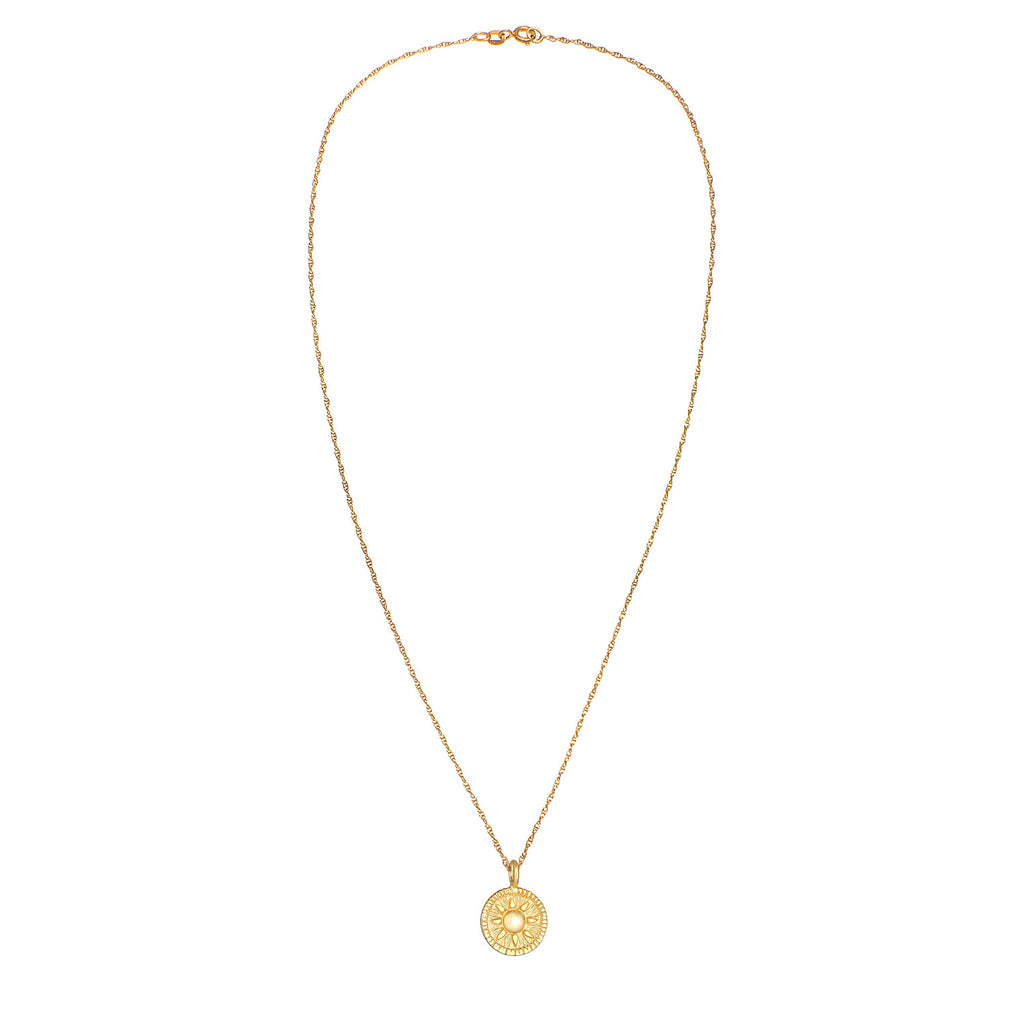 Gold - Elli | Halskette Münze | 925 Sterling Silber vergoldet