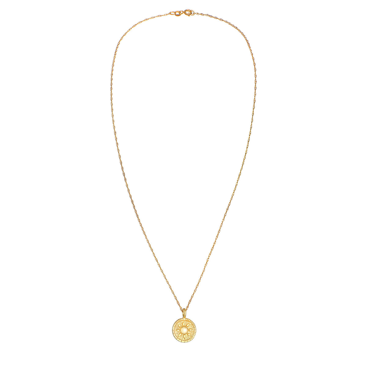 Gold - Elli | Halskette Münze | 925 Sterling Silber vergoldet