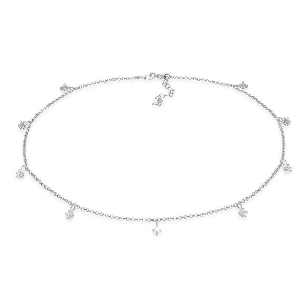 Silber - Elli | Choker | Zirkonia (Weiß) | 925er Sterling Silber