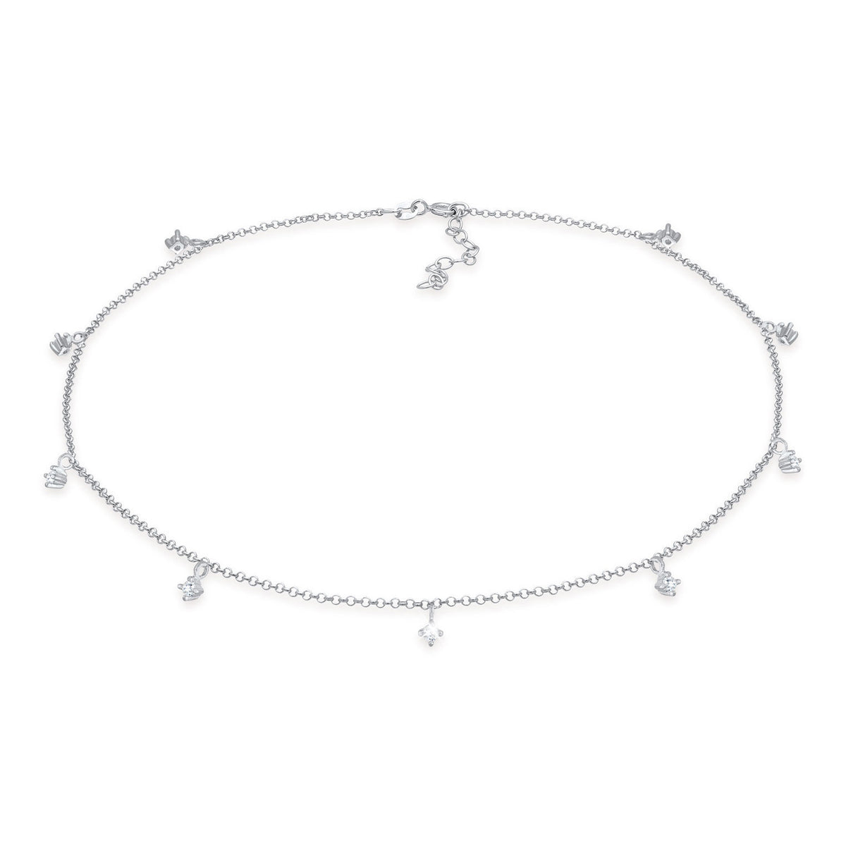 Silber - Elli | Choker | Zirkonia (Weiß) | 925er Sterling Silber