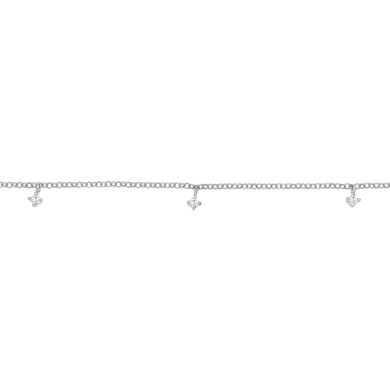Silber - Elli | Choker | Zirkonia (Weiß) | 925er Sterling Silber