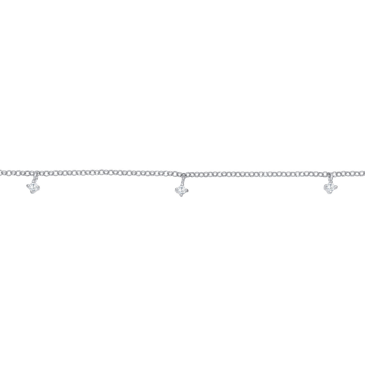 Silber - Elli | Choker | Zirkonia (Weiß) | 925er Sterling Silber