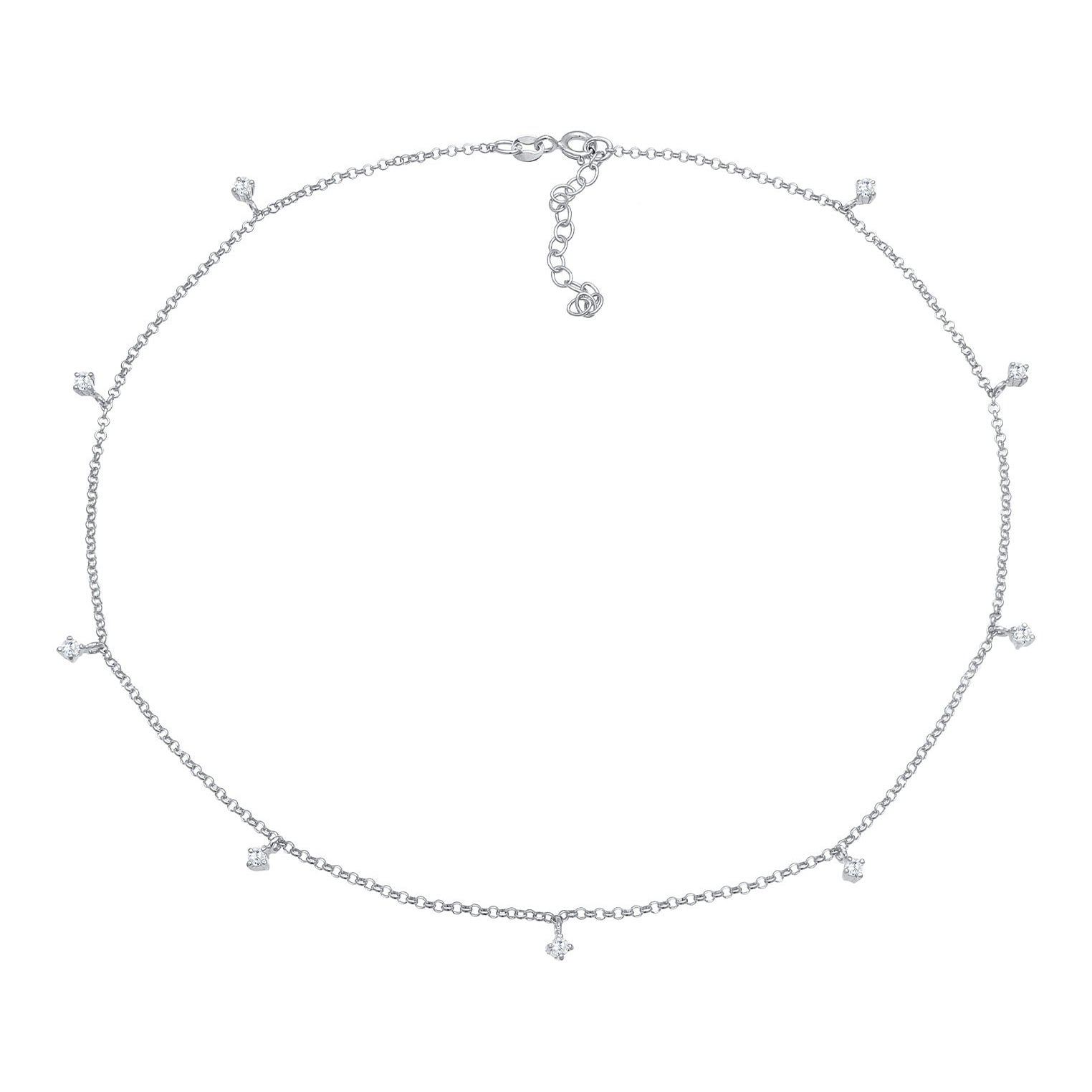 Silber - Elli | Choker | Zirkonia (Weiß) | 925er Sterling Silber