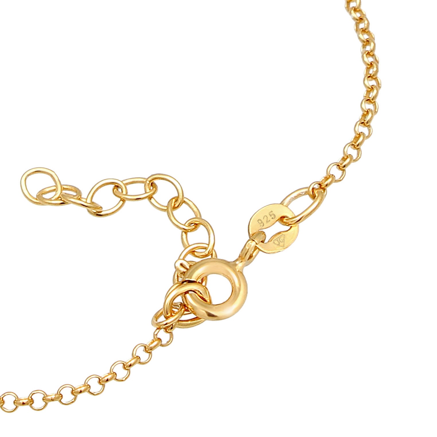 Gold - Elli | Armband | Quarz ( Rosa ) | 925 Sterling Silber vergoldet