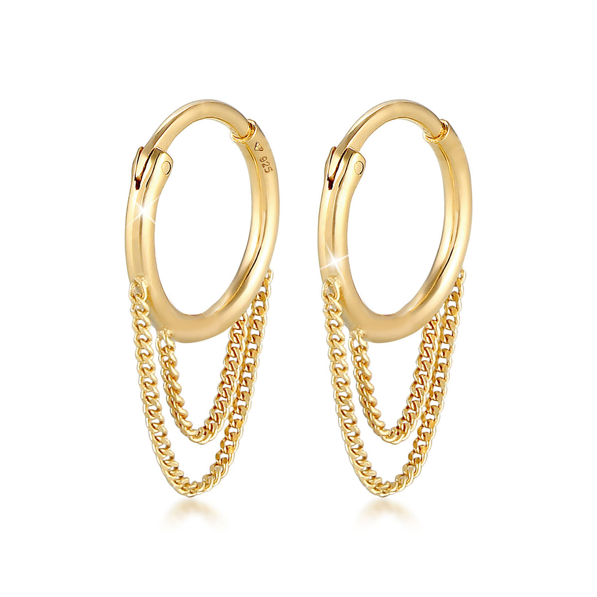 Gold - Elli | Ohrhänger | 925 Sterling Silber vergoldet