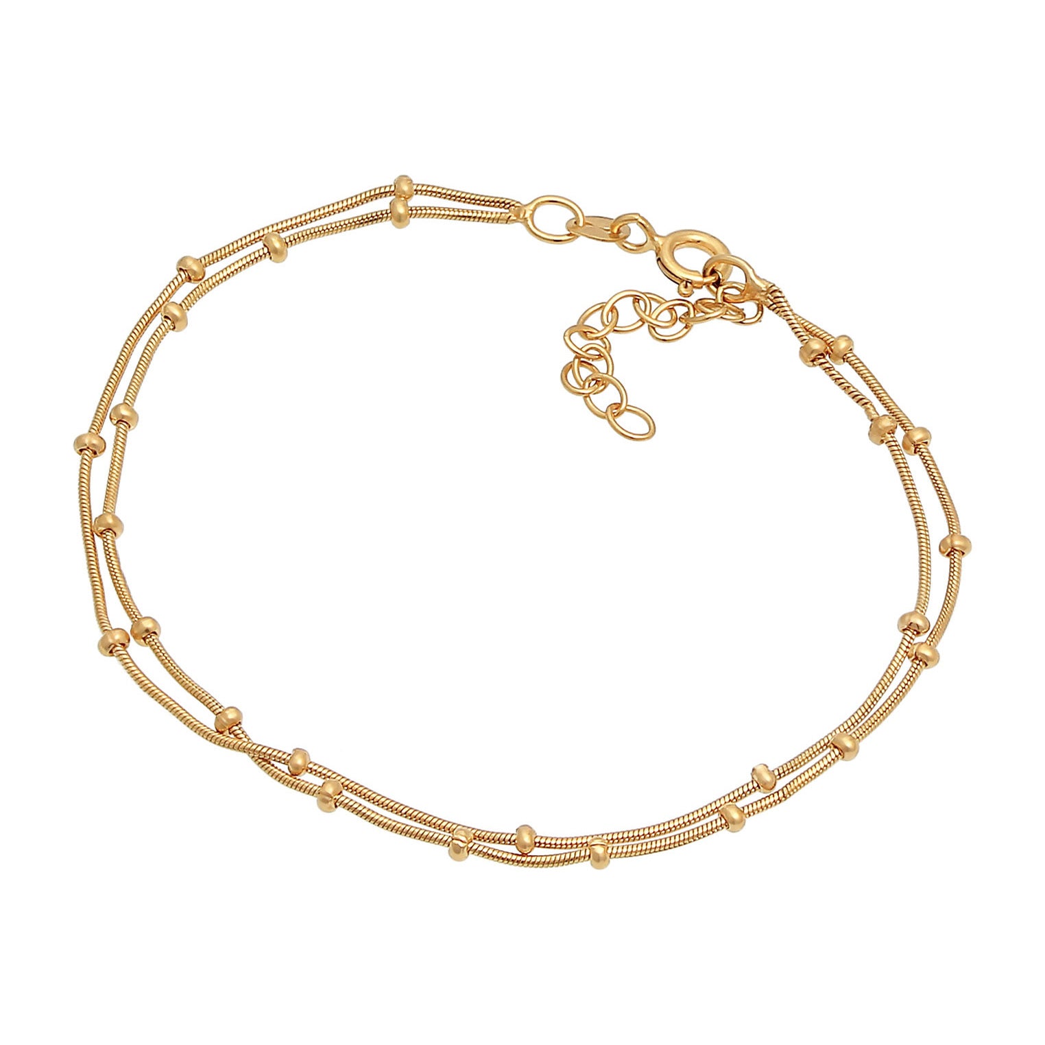 Gold - Elli | Kugel-Gliederarmband | 925 Sterling Silber vergoldet