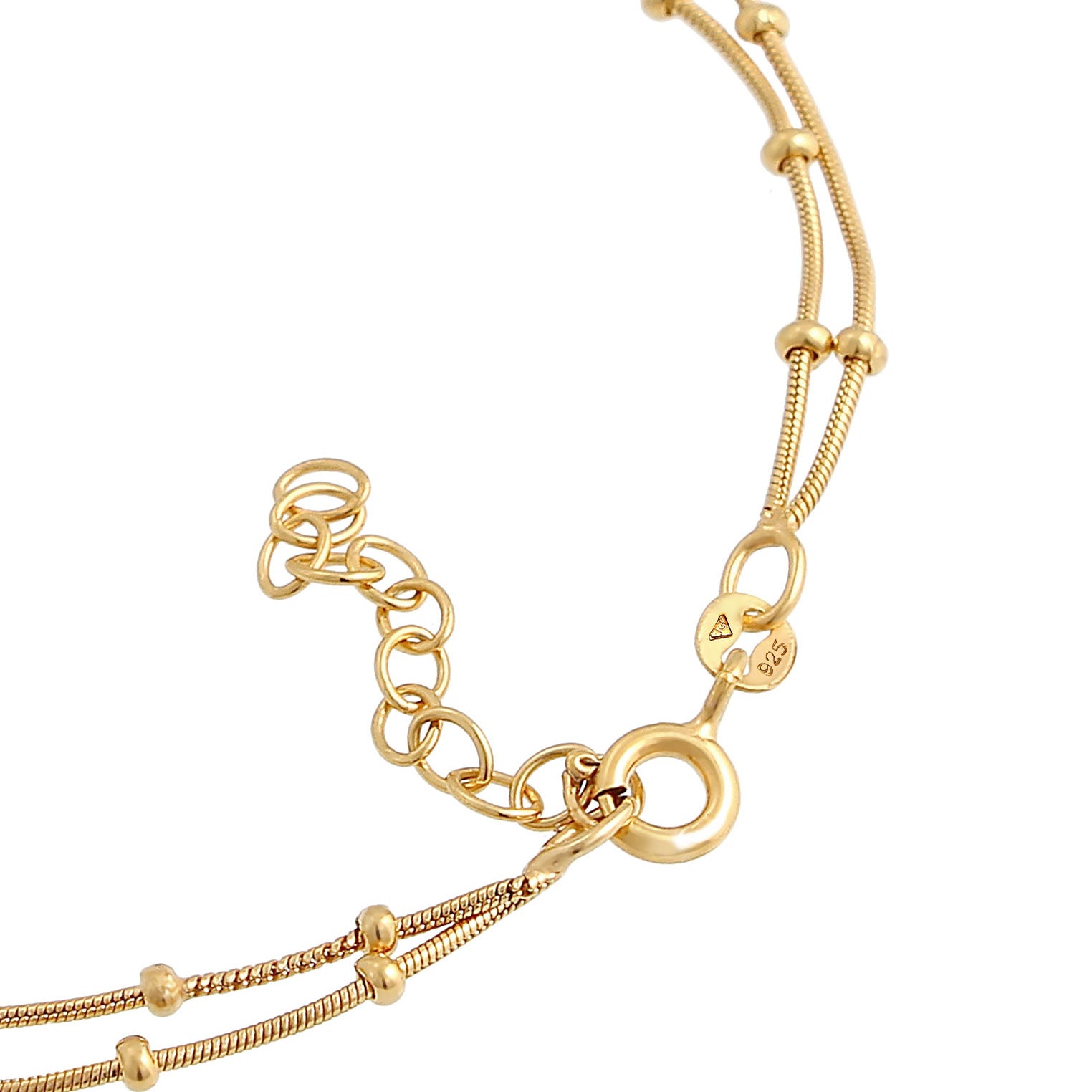 Gold - Elli | Kugel-Gliederarmband | 925 Sterling Silber vergoldet