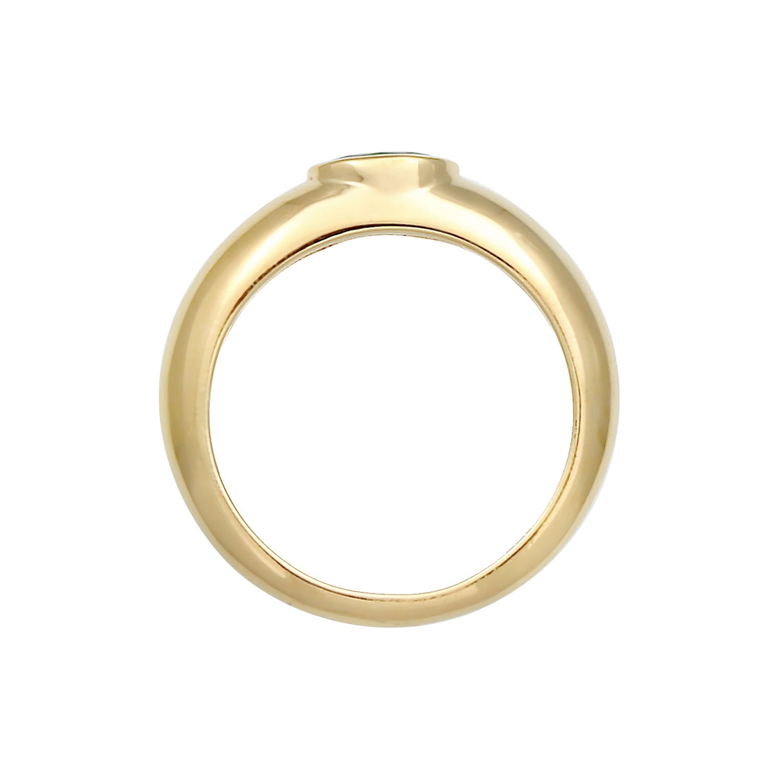 Gold - Elli | Bandring | Zirkonia ( Grün ) | 925 Sterling Silber vergoldet