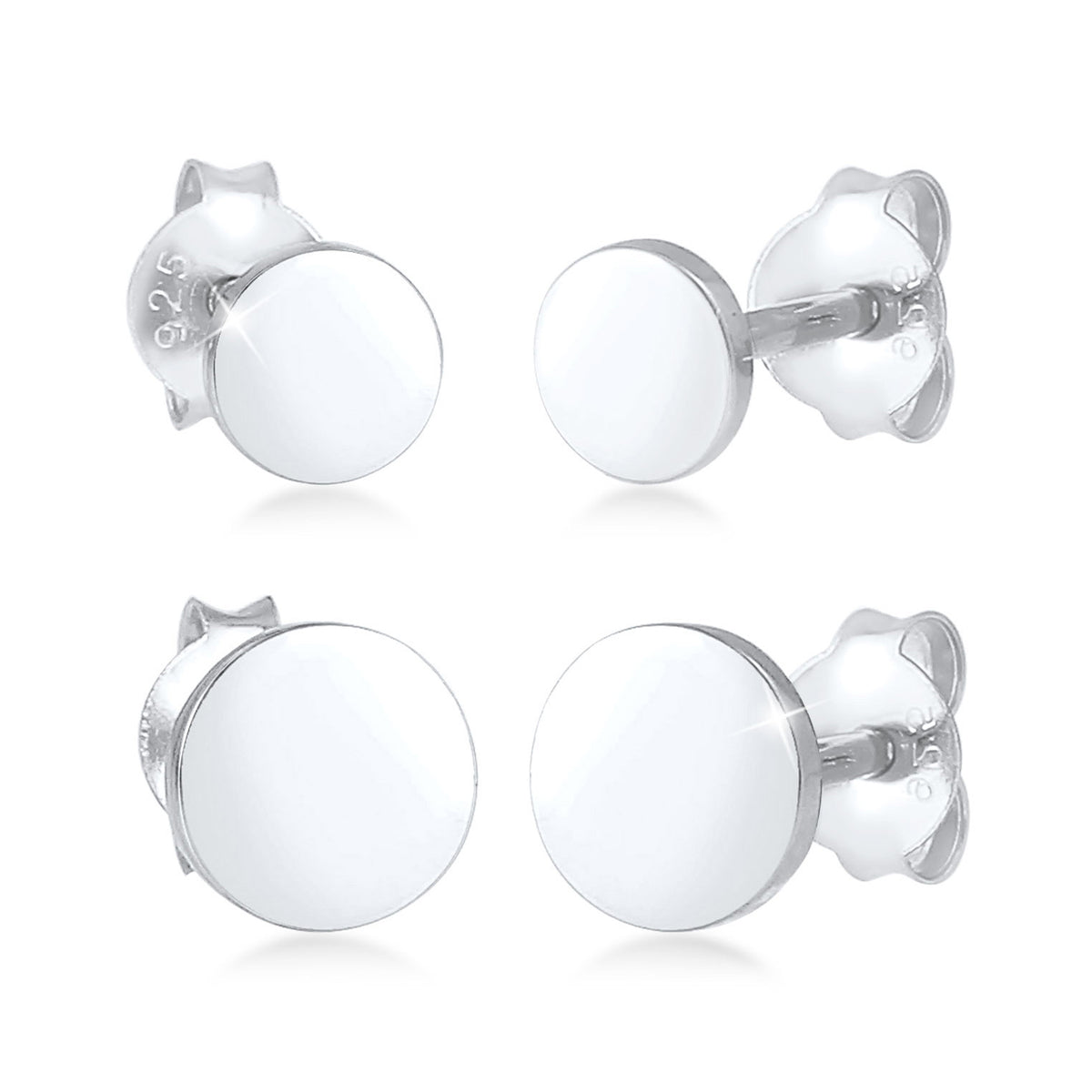 Silber - Elli | Ohrringset Geo | 925er Sterling Silber