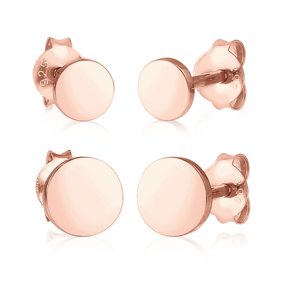 Roségold - Elli | Ohrringset Geo | 925 Sterling Silber Rosegold