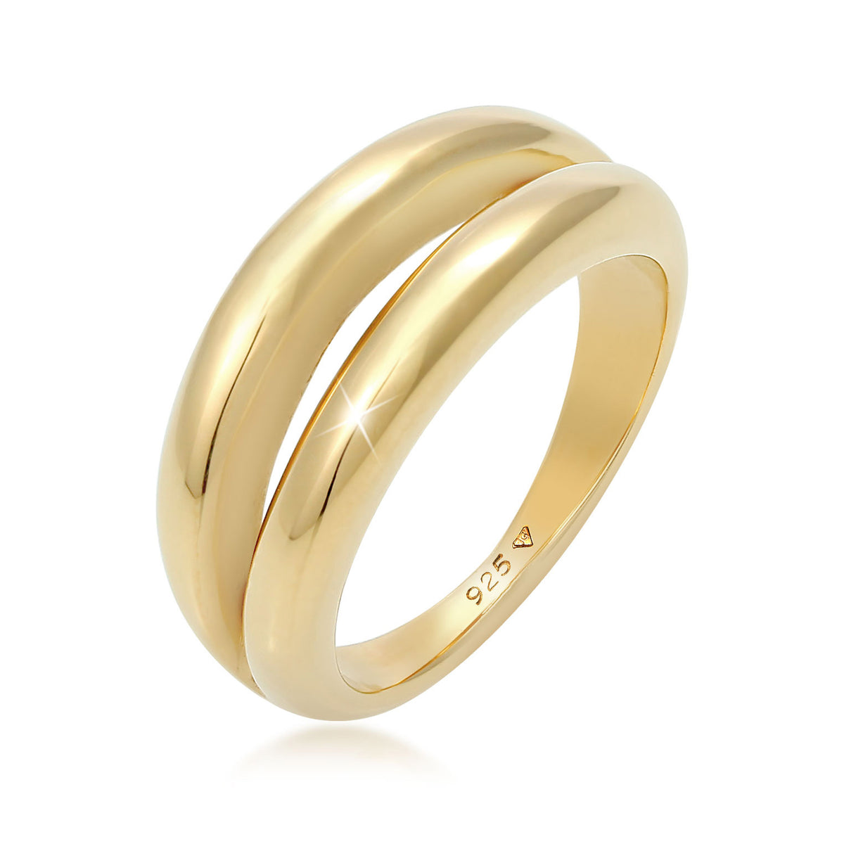 Gold - Elli PREMIUM | Bandring | 925 Sterling Silber vergoldet