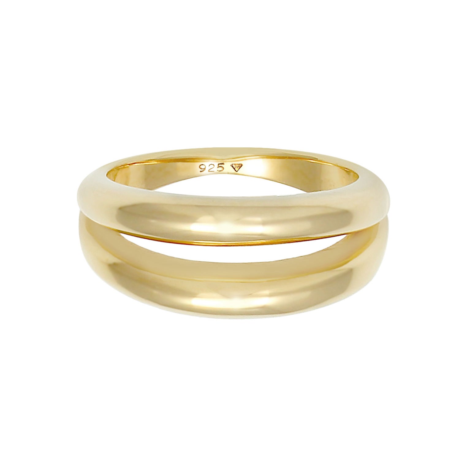 Gold - Elli PREMIUM | Bandring | 925 Sterling Silber vergoldet