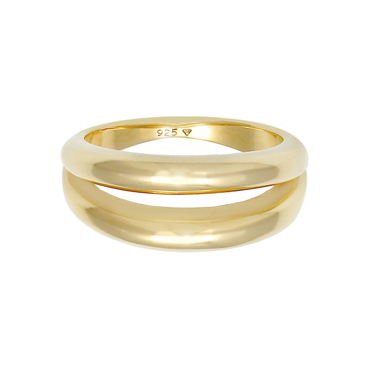 Gold - Elli PREMIUM | Bandring | 925 Sterling Silber vergoldet