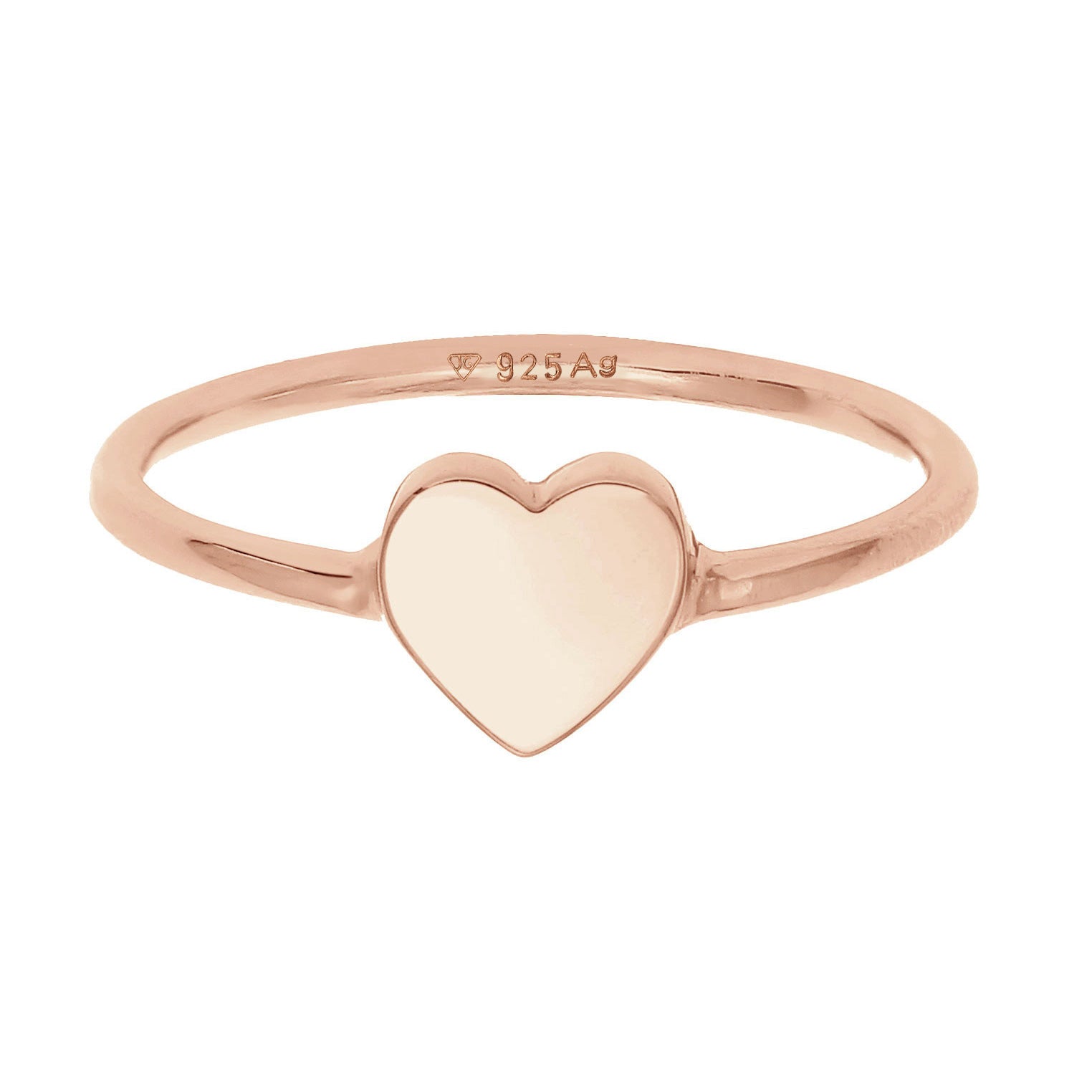 Roségold - Elli | Ring Herz | 925 Sterling Silber Rosegold