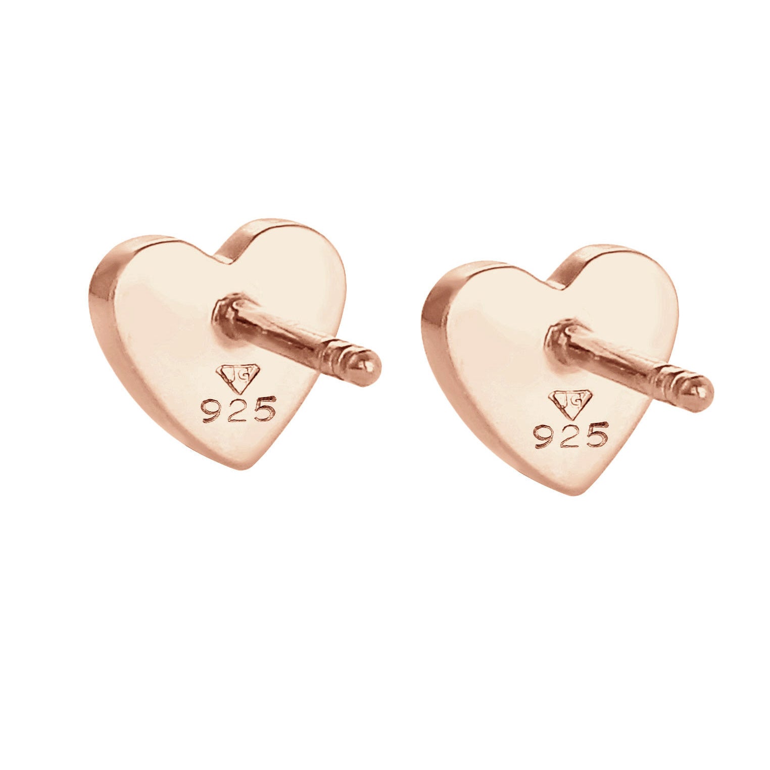 Roségold - Elli | Ohrring Herz | 925 Sterling Silber Rosegold