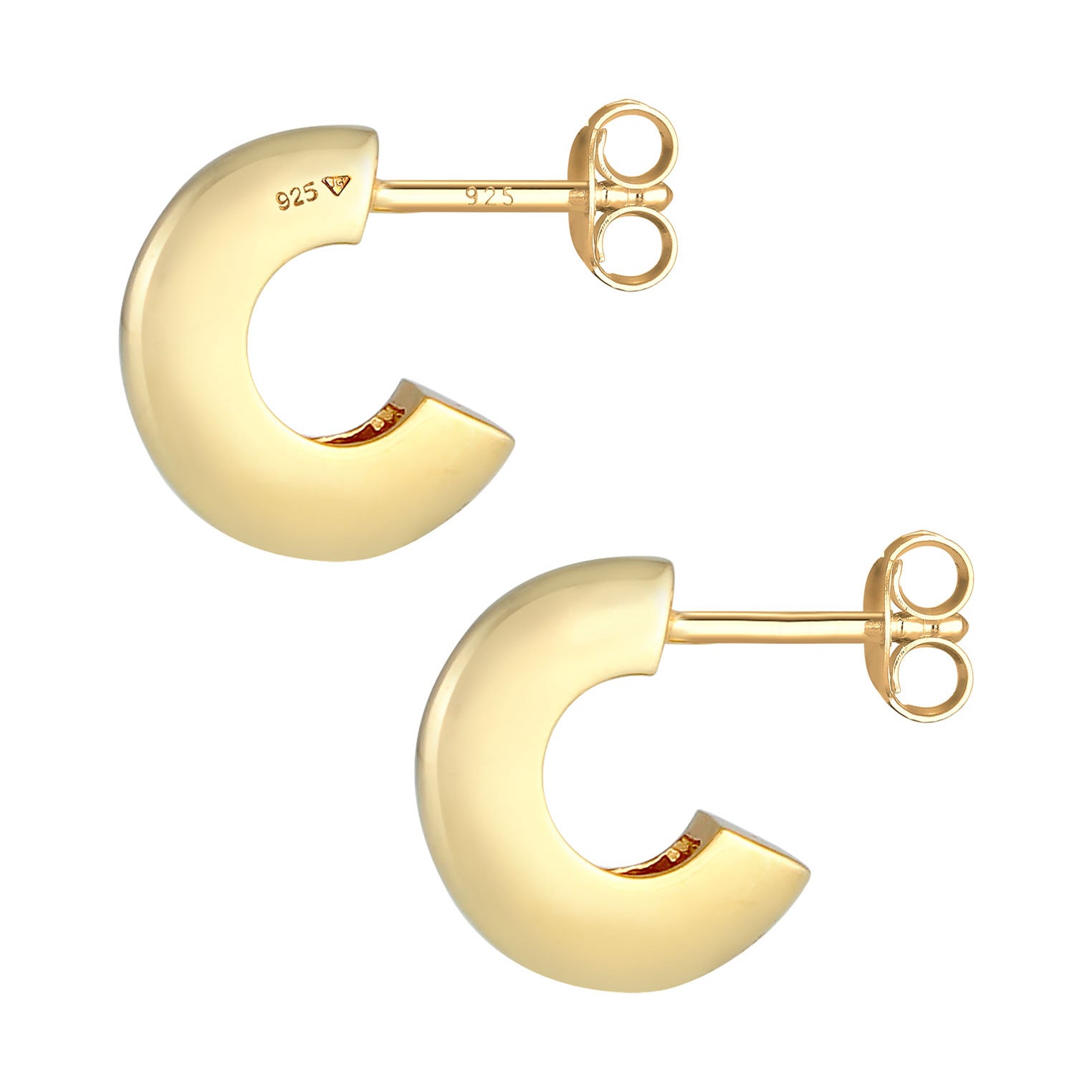 Gold - Elli | Ohrstecker | 925 Sterling Silber vergoldet