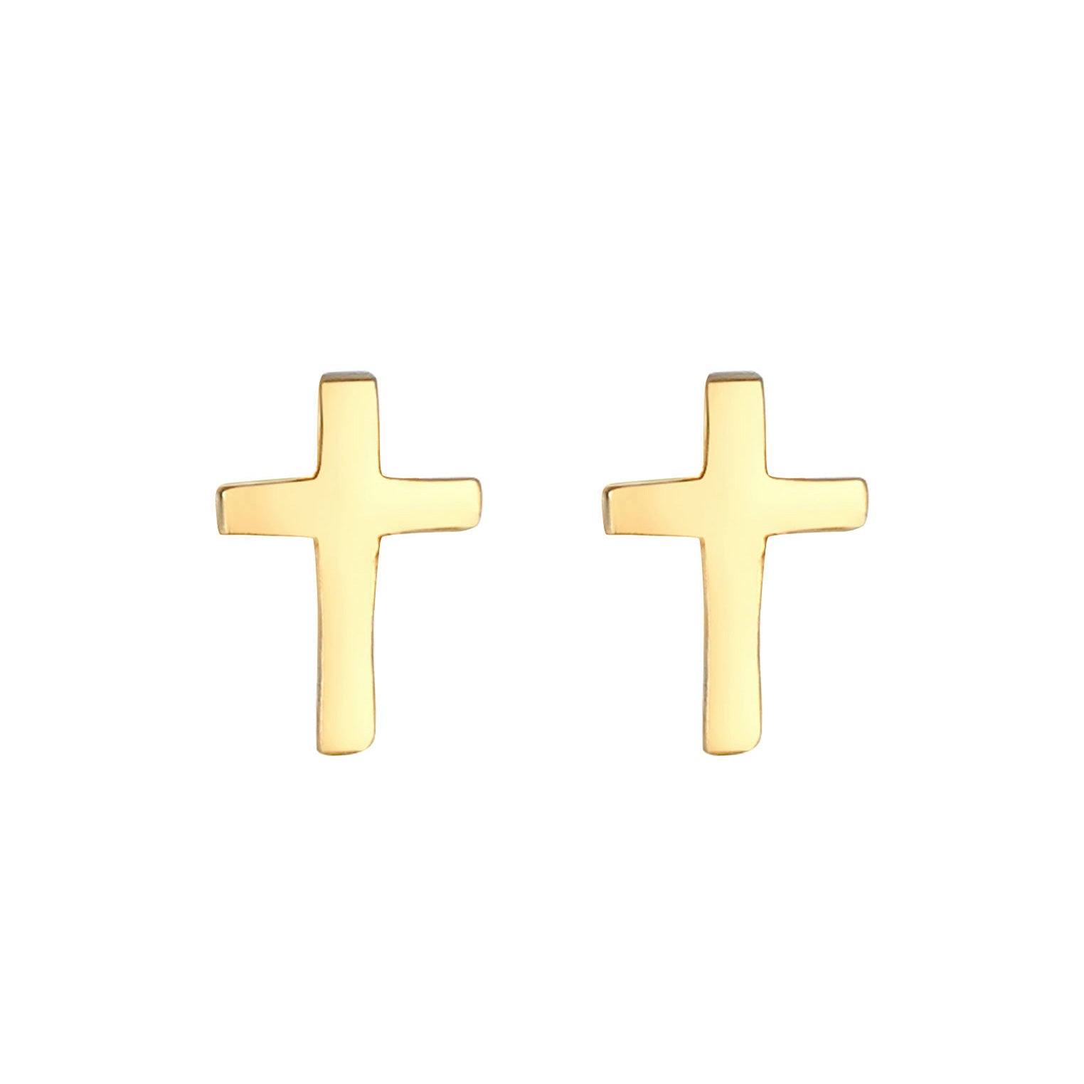 Gold - Elli | Ohrring Kreuz | 925 Sterling Silber vergoldet