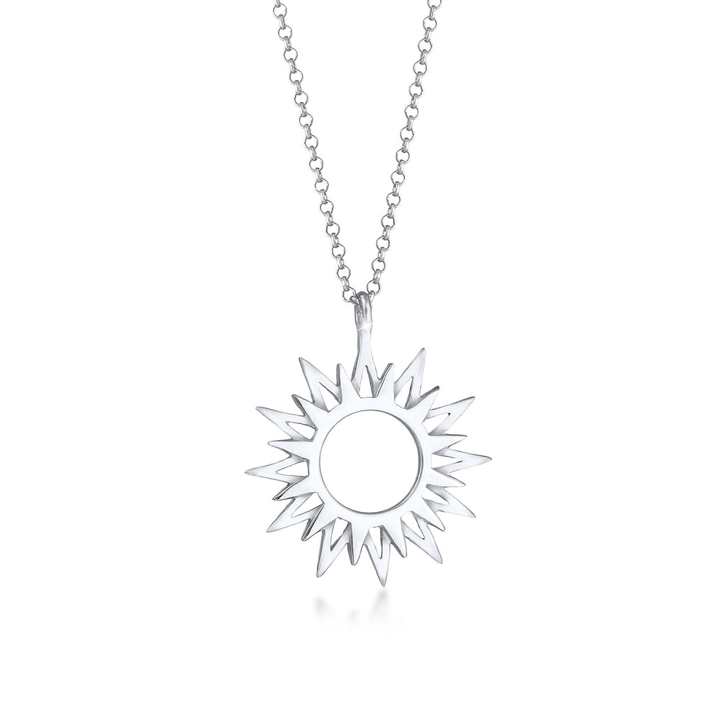Silber - Elli | Halskette Sonne | 925er Sterling Silber