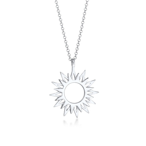 Silber - Elli | Halskette Sonne | 925er Sterling Silber