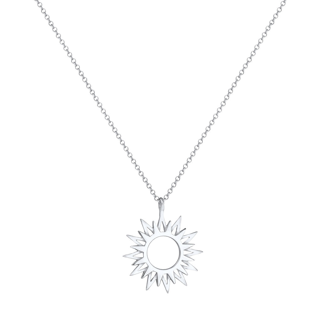 Silber - Elli | Halskette Sonne | 925er Sterling Silber