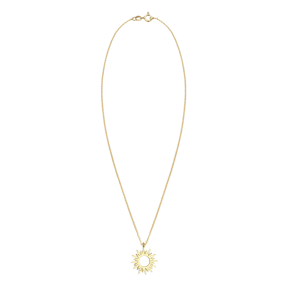 Gold - Elli | Halskette Sonne | 925 Sterling Silber vergoldet