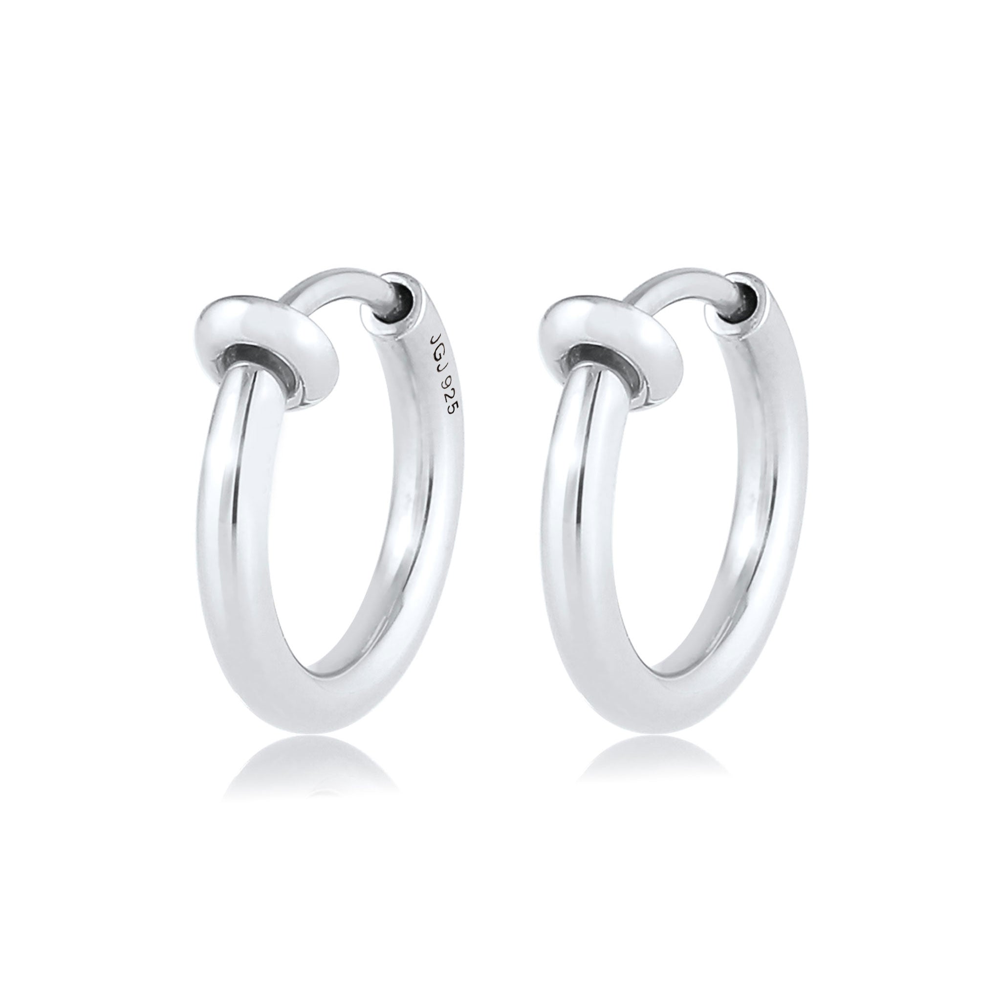 Silber - Elli | Creole ohne Ohrloch | 925er Sterling Silber