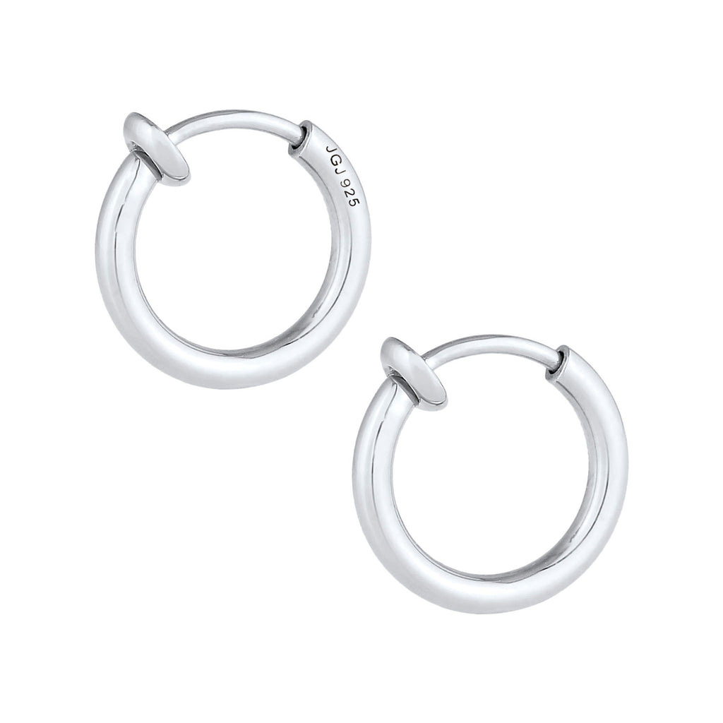 Silber - Elli | Creole ohne Ohrloch | 925er Sterling Silber
