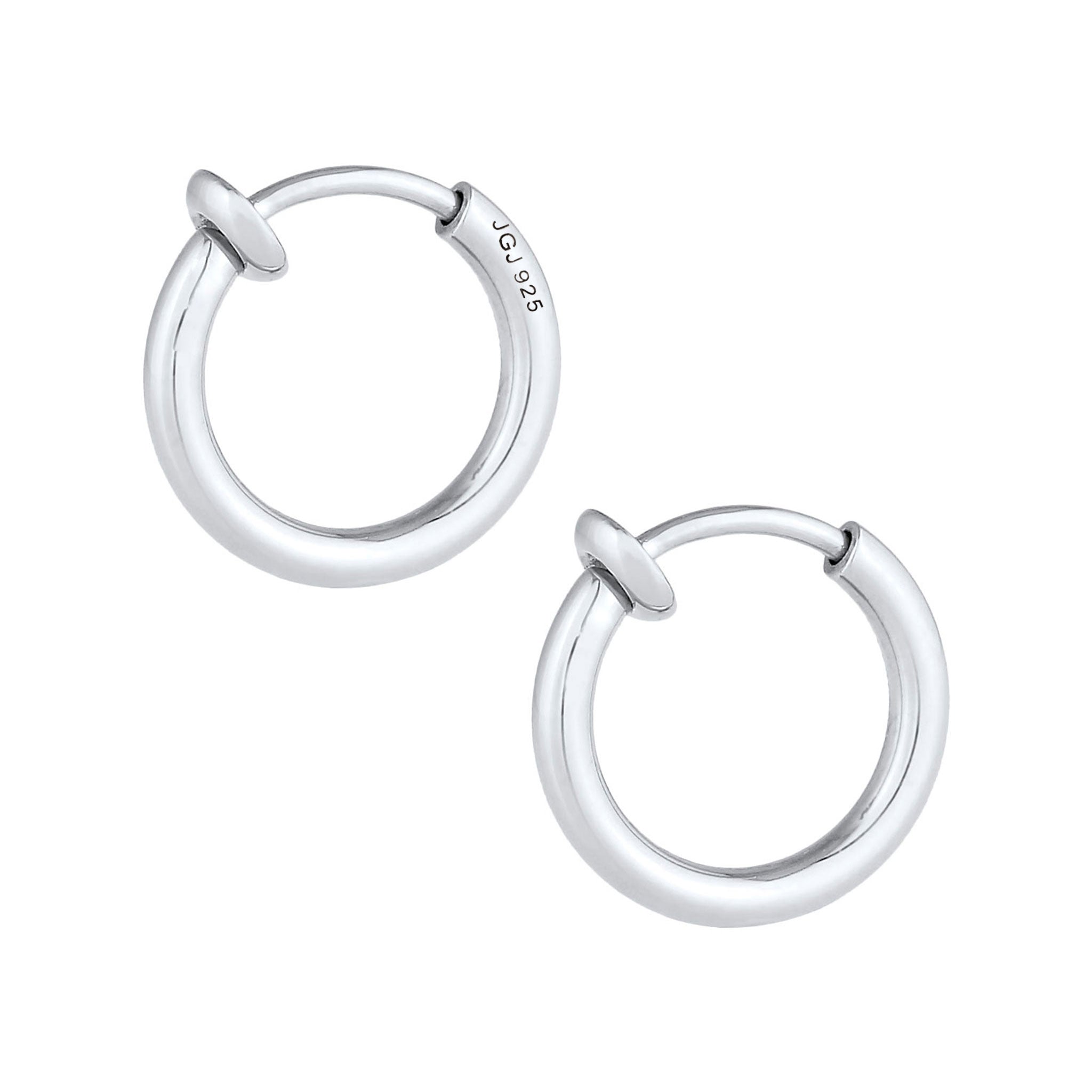 Silber - Elli | Creole ohne Ohrloch | 925er Sterling Silber