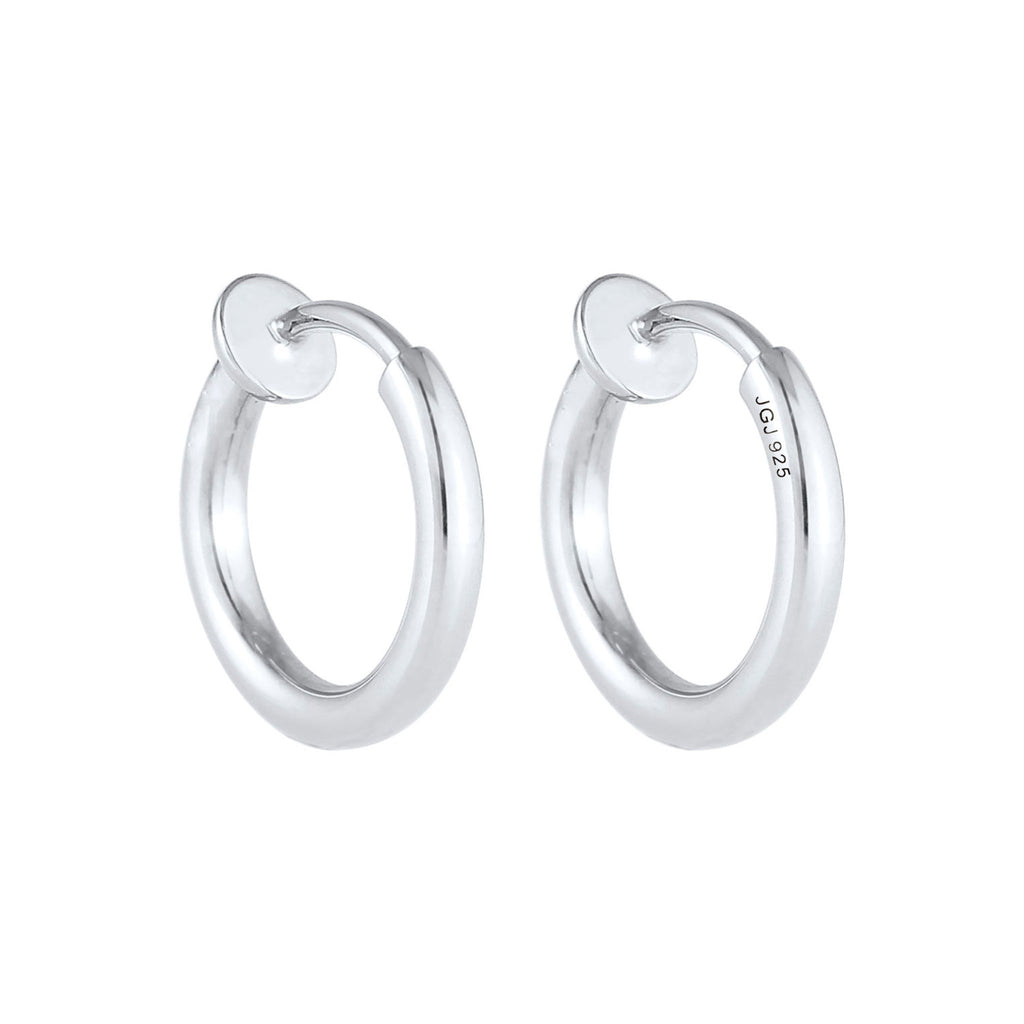 Silber - Elli | Creole ohne Ohrloch | 925er Sterling Silber